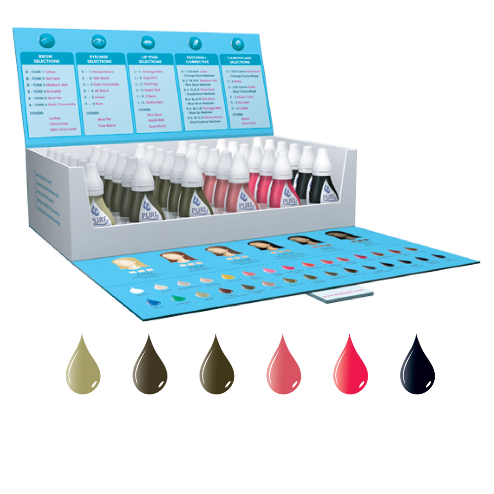 Micropigment Pure Restorer/Corrective Pigment Color Permanent Makeup Eyebrow Shading Cosmetic Tattoo Ink Lip Eyeliner Feathering Hair Stroke  Complete Kit PRK