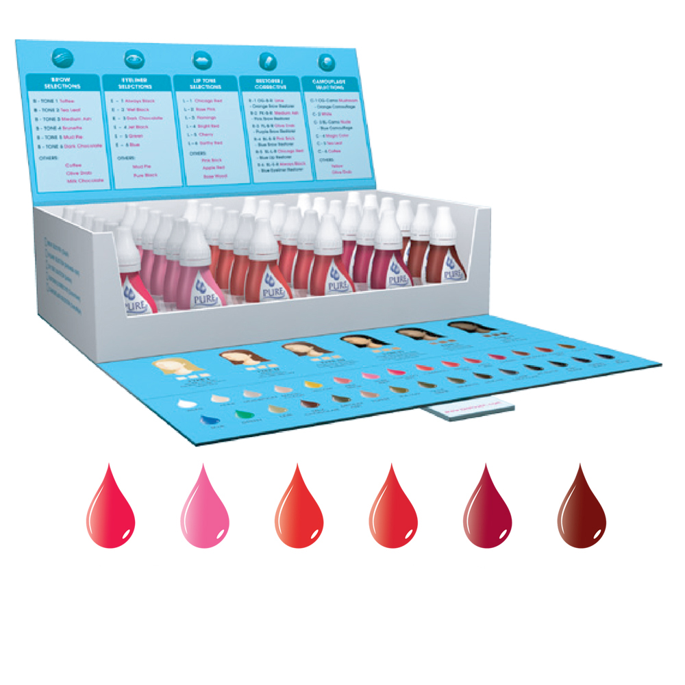 Micropigment Pure Lip Tone Kit Pigment Color Permanent Makeup Eyebrow Shading Cosmetic Tattoo Ink Lip Eyeliner Feathering Hair Stroke Complete Kit PLK