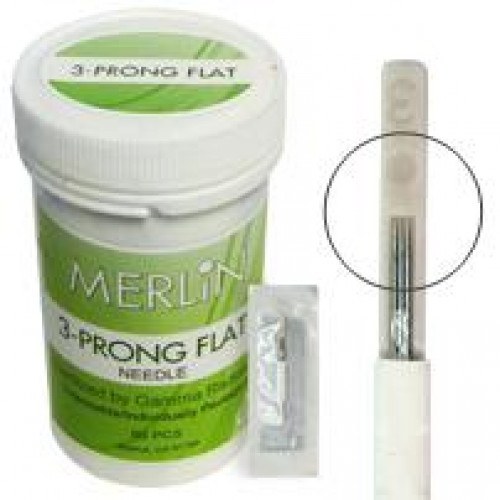 3 prong Needles, 50/box (Flat) APP3
