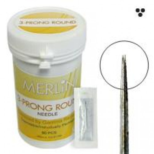 3 prong Needles Round, 50/box APN3