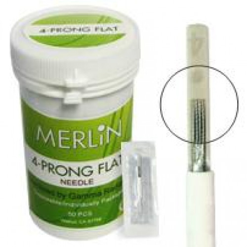 4 prong Needles, 50/box (Flat) APP4