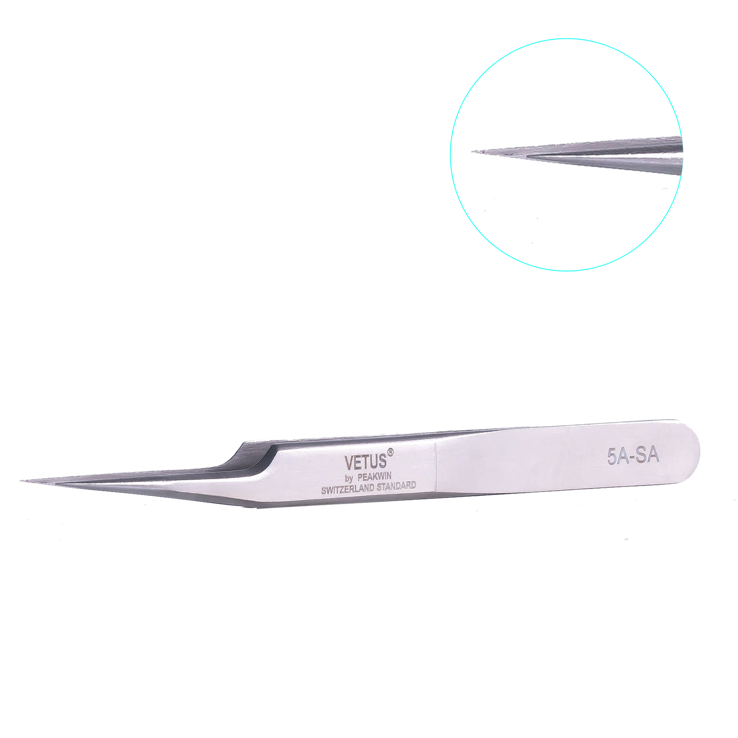 Eyelash Tweezer, Eyelashes Grafting Tweezers Antistatic Stainless Steel Nippers Eyelash Picking Tool for Eye Lash Extensions Supplies Stainless Tweezer Short Fine Tip 115mm 5ASA