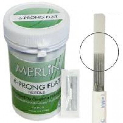 6 prong Needles, 50/box (Flat) APP6