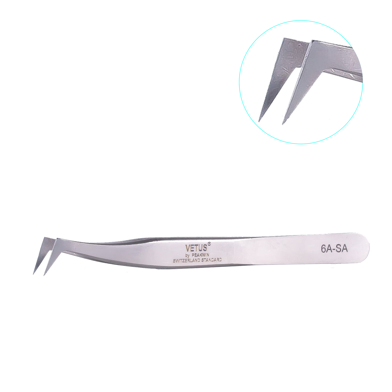 Eyelash Extension Tweezers for Volume Lashes Professional Precision Stainless Steel  Stainless Tweezer Sharp Hooked Points  140mm 6ASA