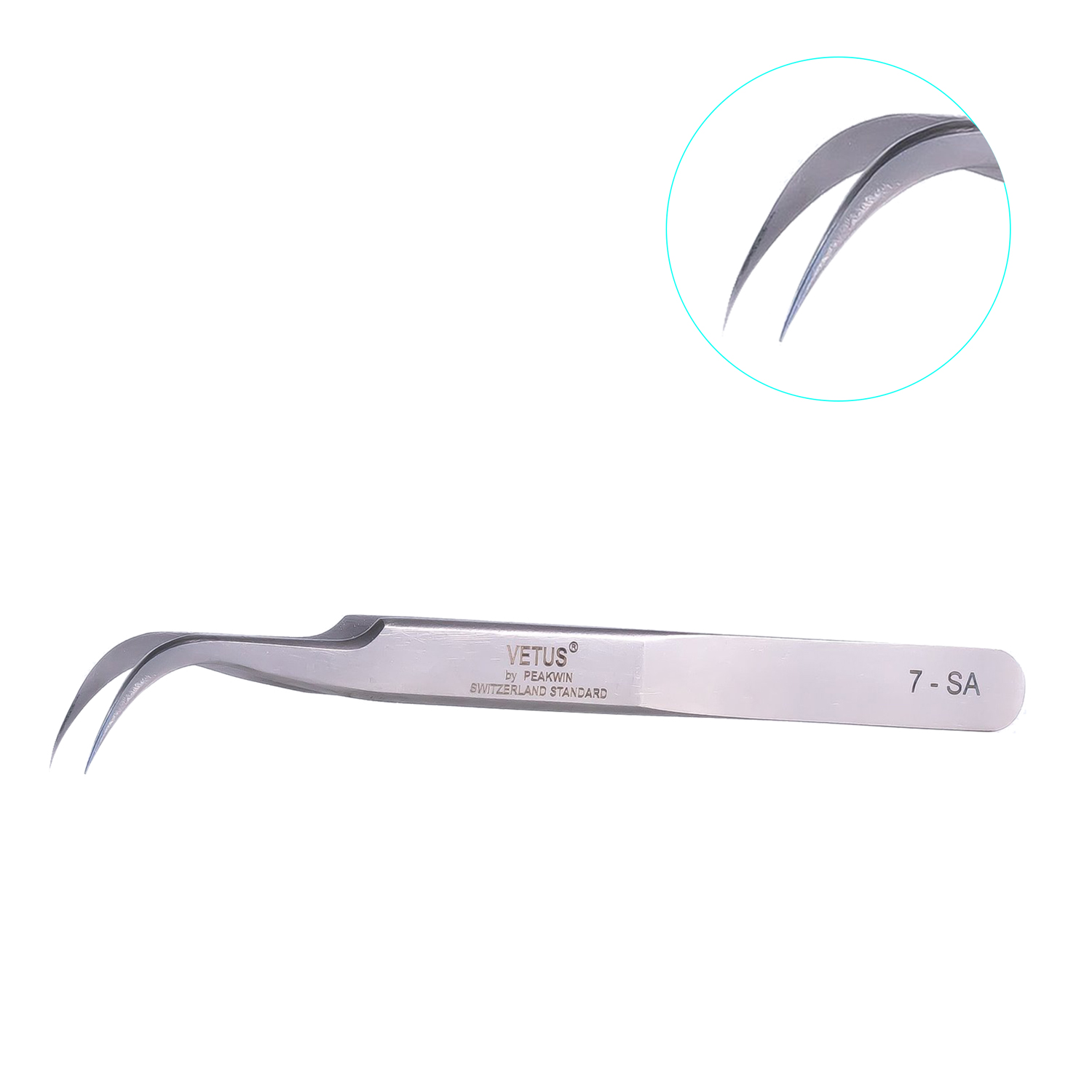 Eyelash Extension Tweezers for Volume Lashes Professional Precision Stainless Steel  Stainless Tweezer SS Curved Long Fine Tip  116mm 7SA
