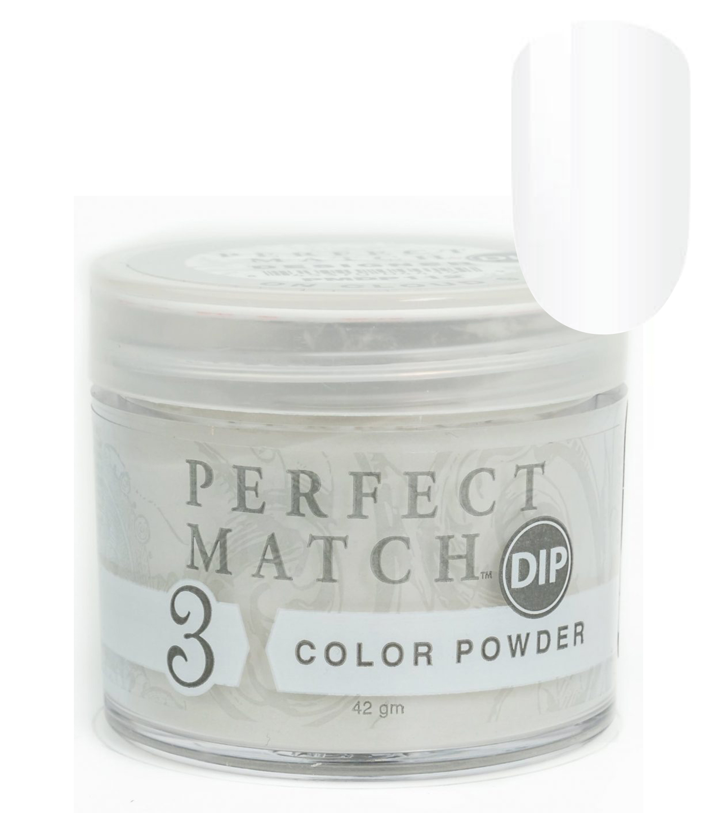 Nail Dipping Powder Flawless White 42g, Dip Acrylic Powder Nail Art Manicure System by Perfect Match PMDP007