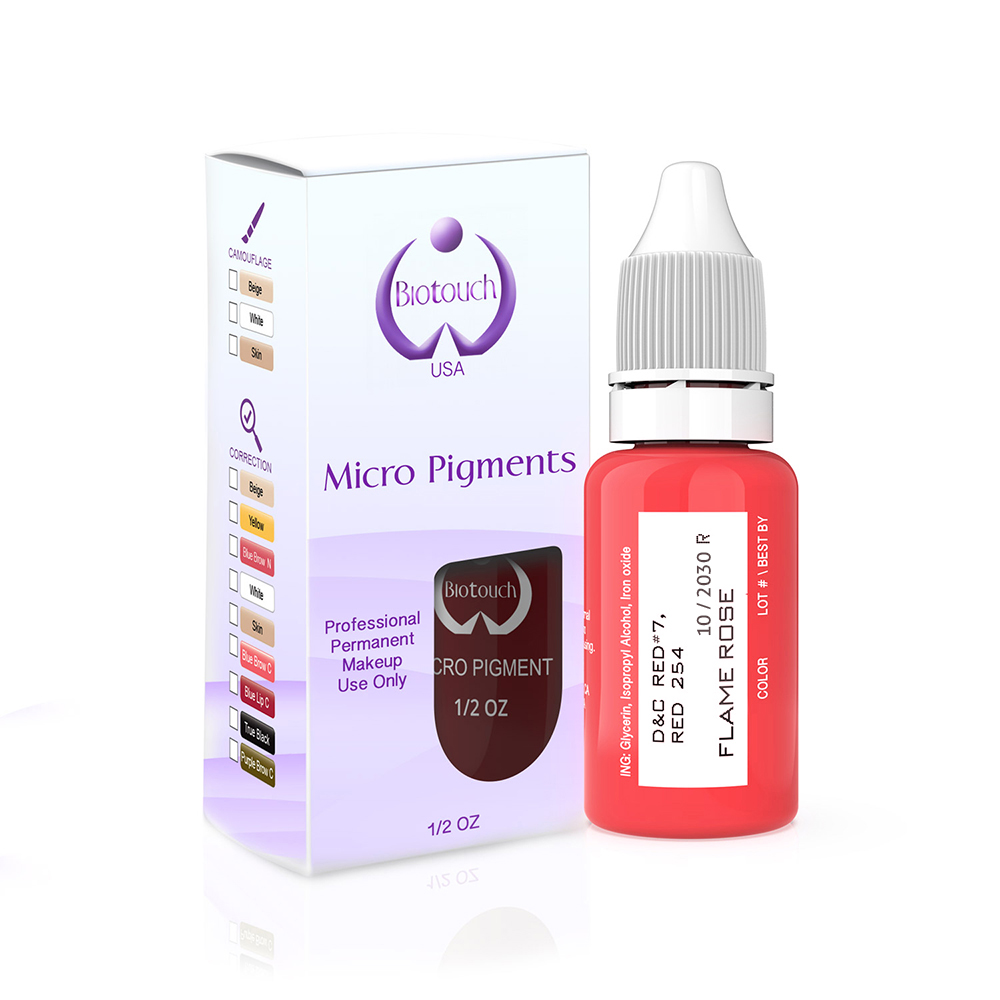 Micro Pigment -Flame Rose- Biotouch Permanent Ink ROSFL