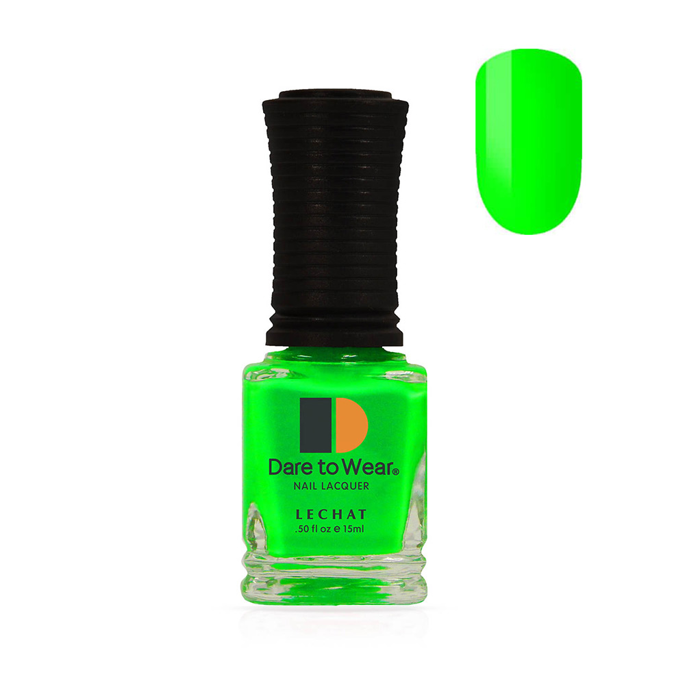 Long lasting Nail Polish Color Harlequin green cream  15ml by LeChat Nail Lacquer Flashback DW203
