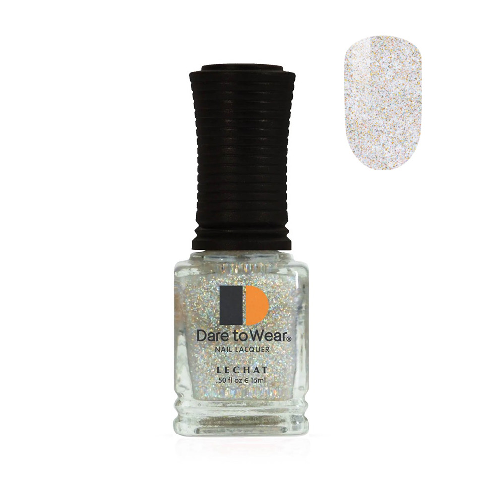 Long lasting Nail Polish Color Glitter polish with flecks of silver holo 15ml by LeChat Nail Lacquer Private Party DW241