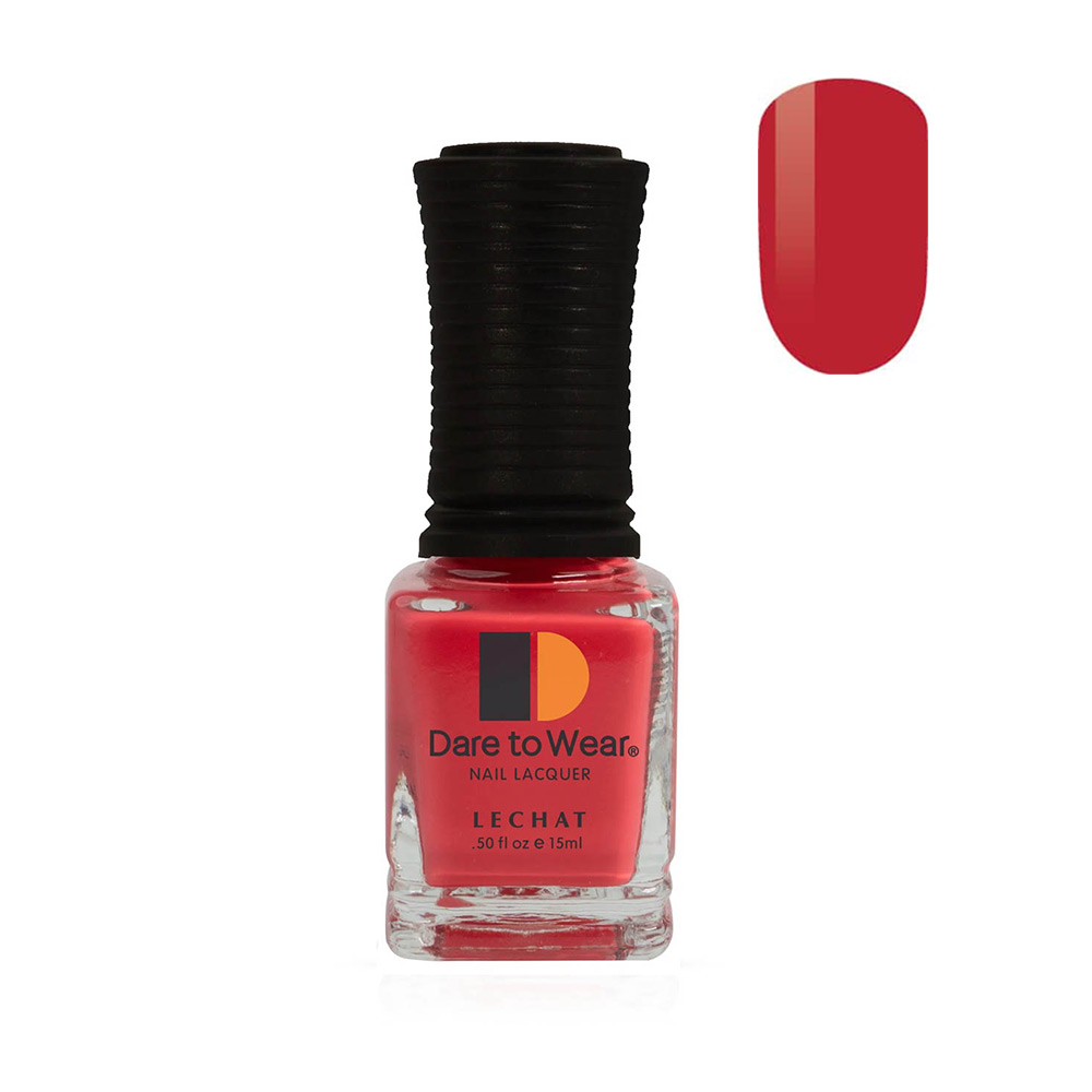Long lasting Nail Polish Color Vibrant coral toned Red 15ml by LeChat Nail Lacquer Fiery Begonia DW252