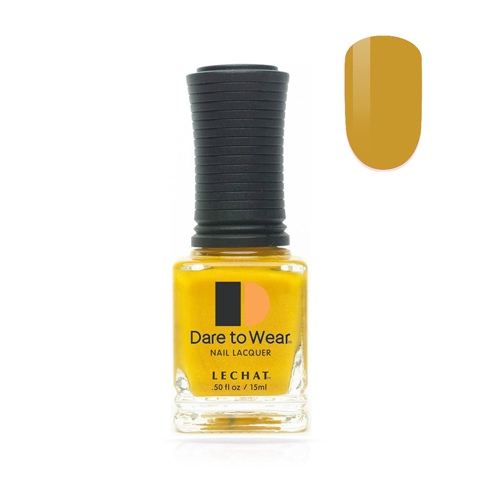 Long lasting Nail Polish Color golden yellow frosty shimmer 15ml by LeChat Nail Lacquer Sunshine on my Mind DW255