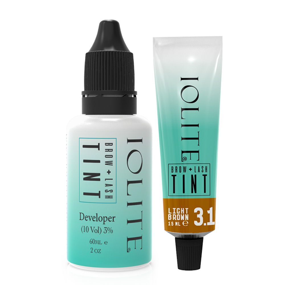 Brow & Lash Tint Light Brown Color with Developer ITDITLB
