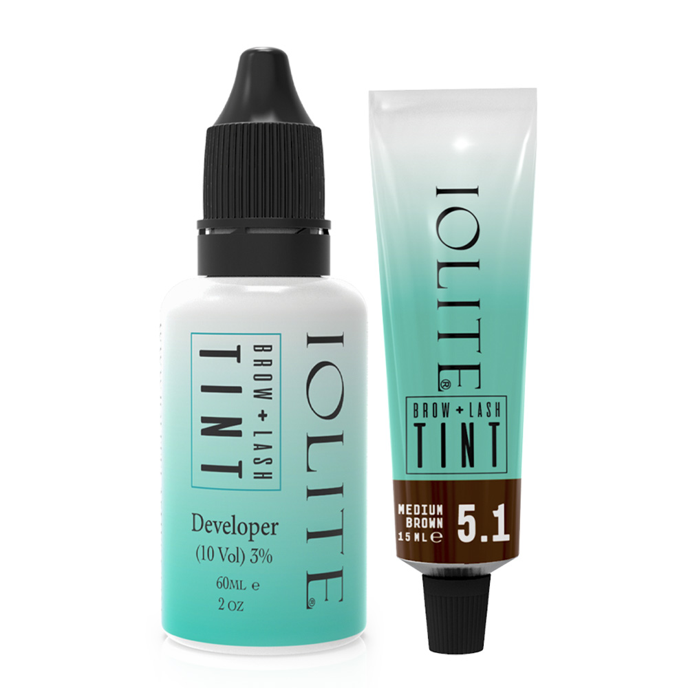 Brow & Lash Tint Medium Brown Color with Developer ITDITMB