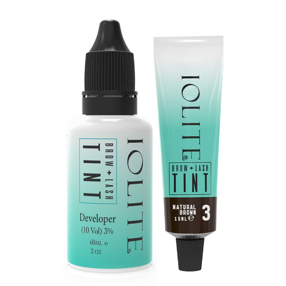 Brow & Lash Tint Natural Brown Color with Developer ITDITNB