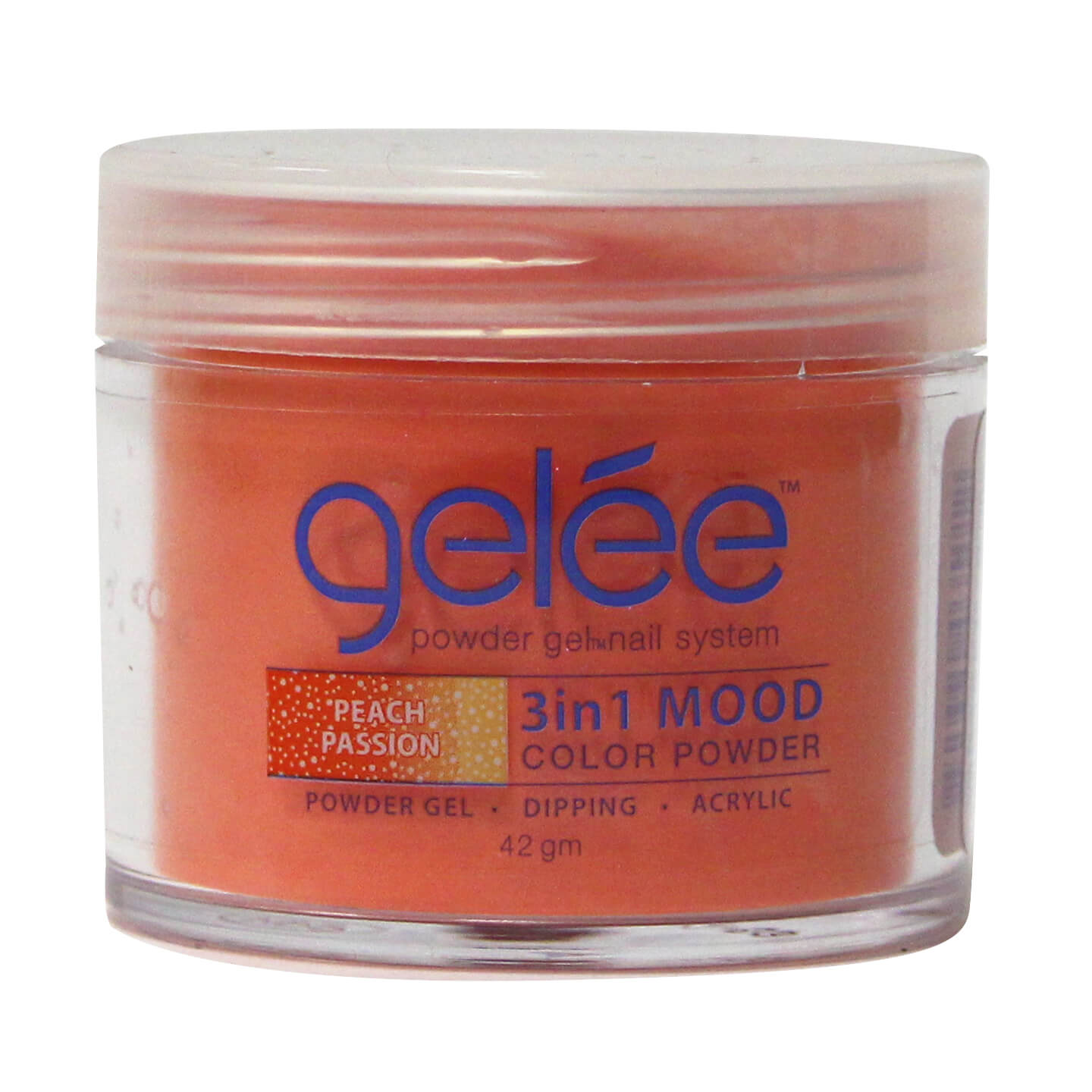 Nail Dipping Mood Color Powder Peach Passion 42g, Dip Acrylic Powder Gel Nail Art Manicure System GCPM01