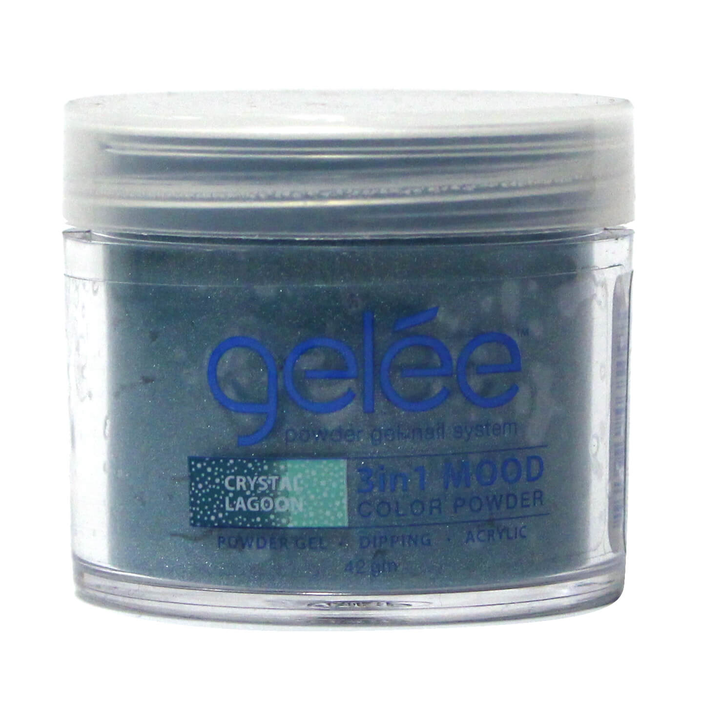 Nail Dipping Mood Color Powder Crystal Lagoon 42g, Dip Acrylic Powder Gel Nail Art Manicure System GCPM09