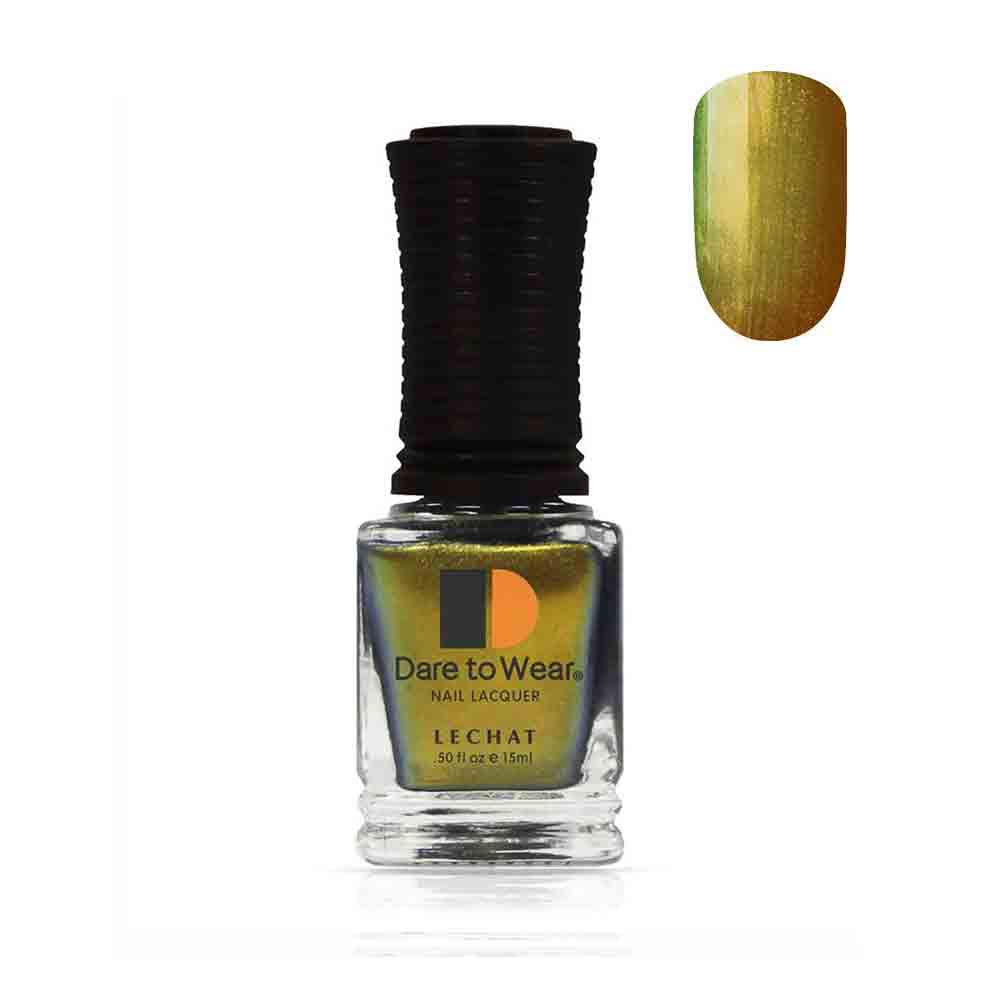 Nail Polish Color Gold to blue to brassy metallic finish by LeChat Metallux Infinity 15ml MLDW01