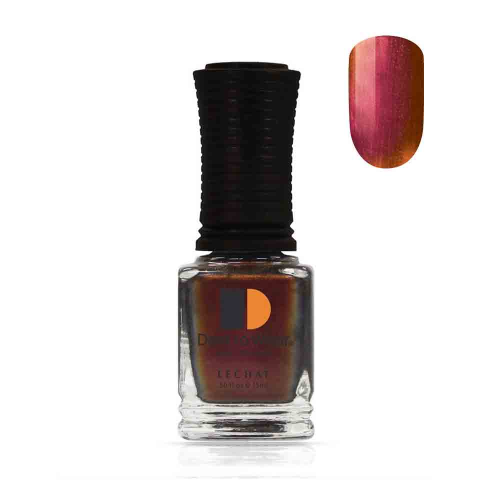 Nail Polish Color Rich maroon to orange to gold metallic finish by LeChat Metallux Eternal 15ml MLDW02