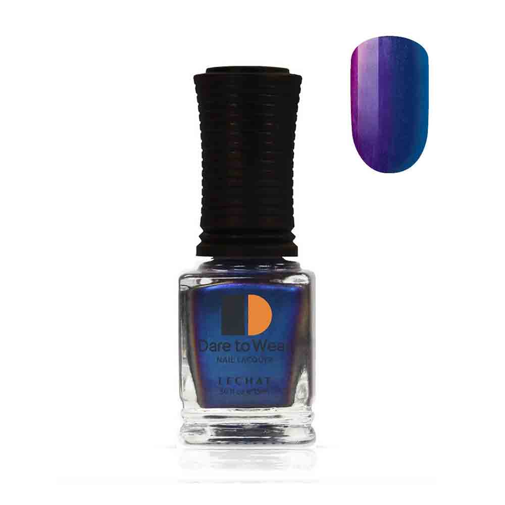 Nail Polish Color Blue to violet to navy metallic finish by LeChat Metallux Mystique 15ml MLDW06