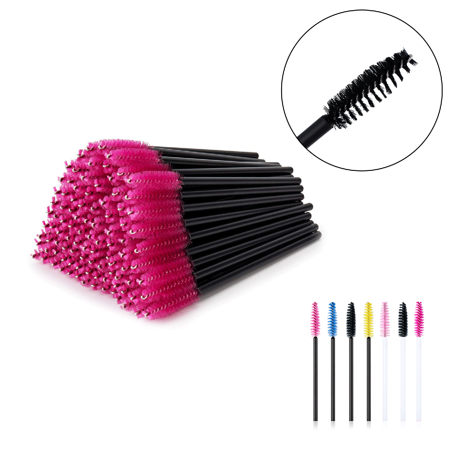 IOLITEColor Disposable Eyelash Mascara Brushes Makeup Tool Kits 50pcs/Box LXCMA