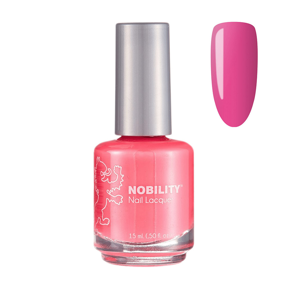 Nobility Nail Lacquer Polish Beach Babe Color Neon pink cream 15ml NBNL177