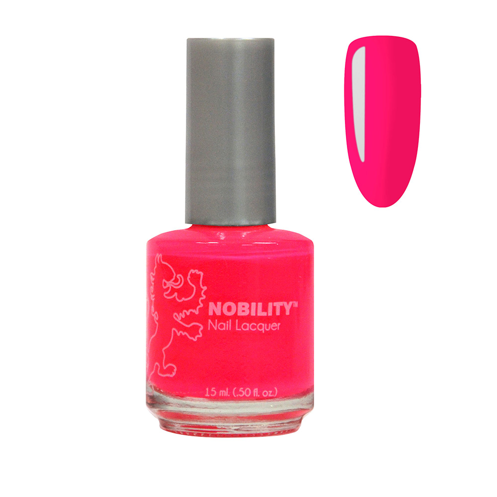 Nobility Nail Polish Shine & Last Lacquer 15ml nail paint Hot Pink NBNL55