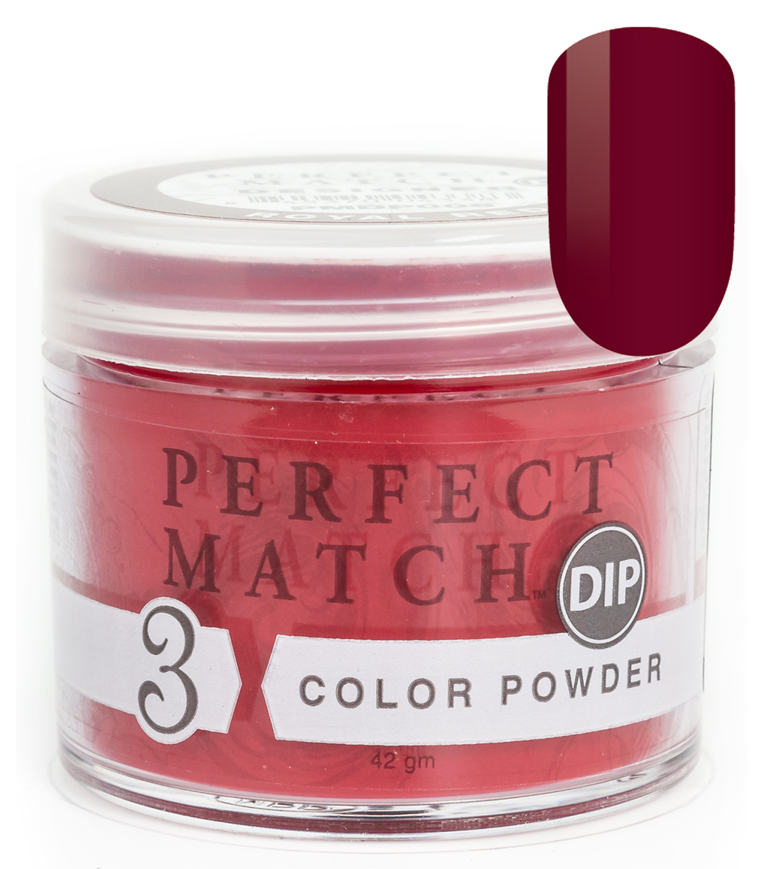 Nail Dipping Powder Royal Red 42g, Dip Acrylic Powder Nail Art Manicure System PMDP006