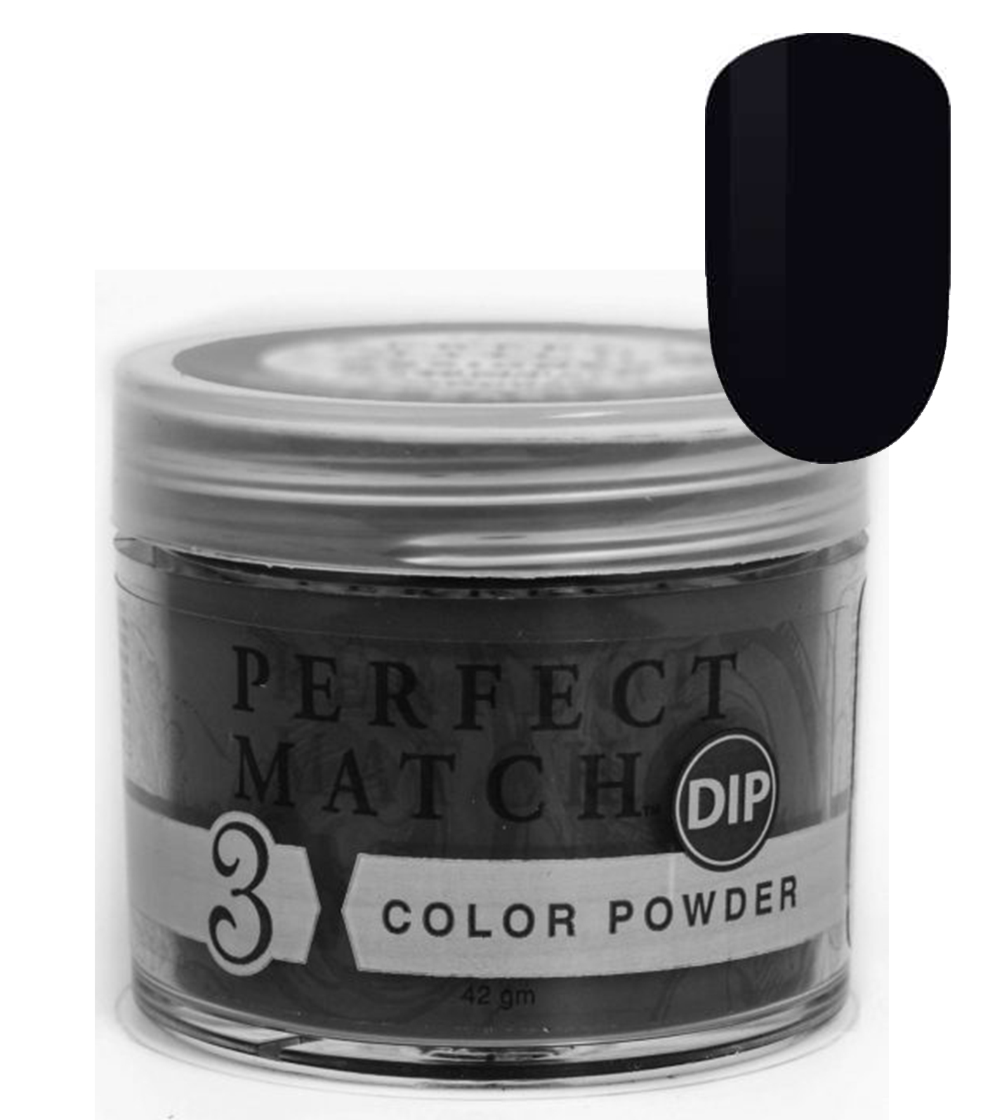 Nail Dipping Powder Black Velvet 42g, Dip Acrylic Powder Nail Art Manicure System by Perfect Match PMDP030