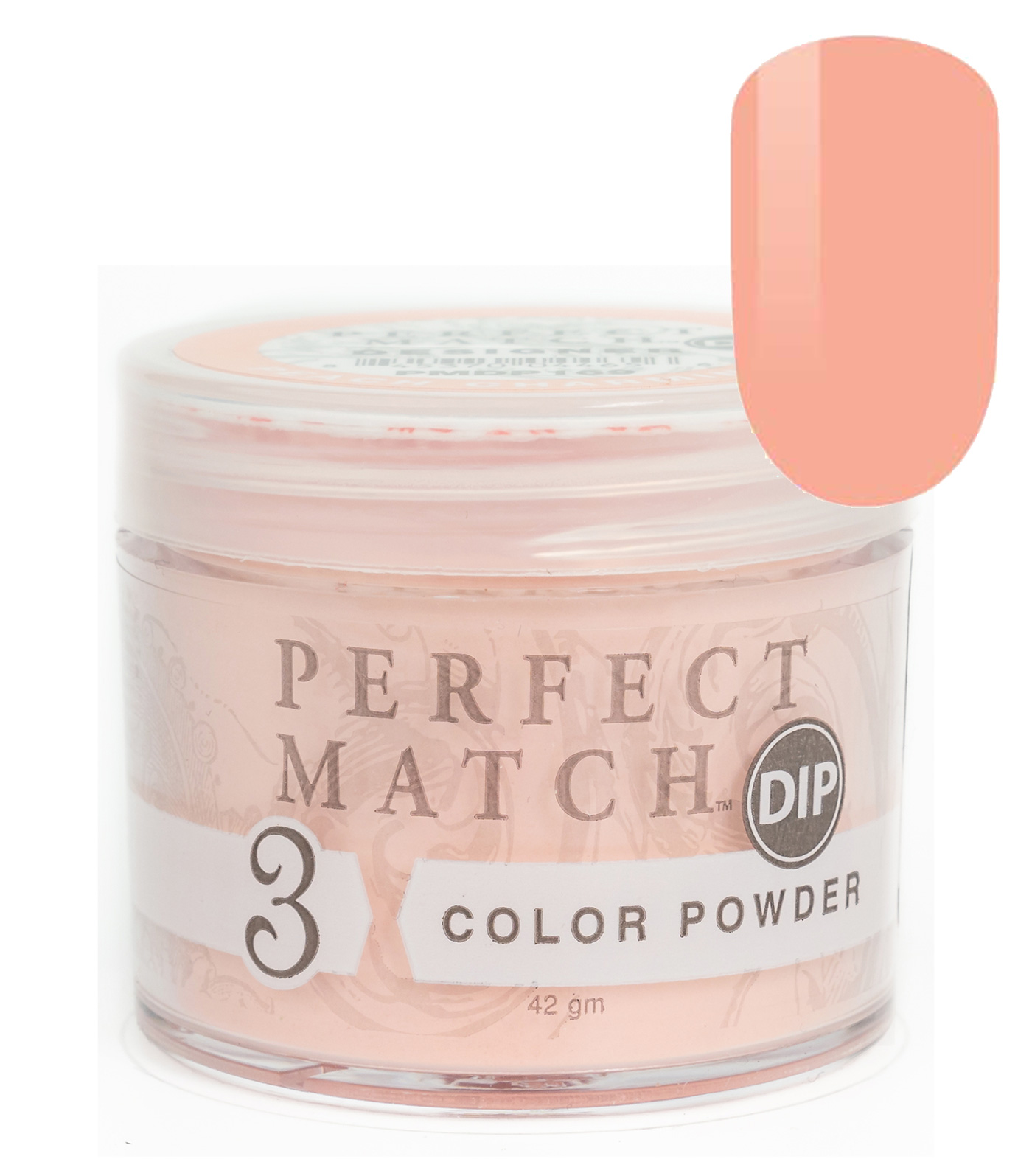 Nail Dipping Powder Peach Charming 42g, Dip Acrylic Powder Nail Art Manicure System by Perfect Match PMDP169