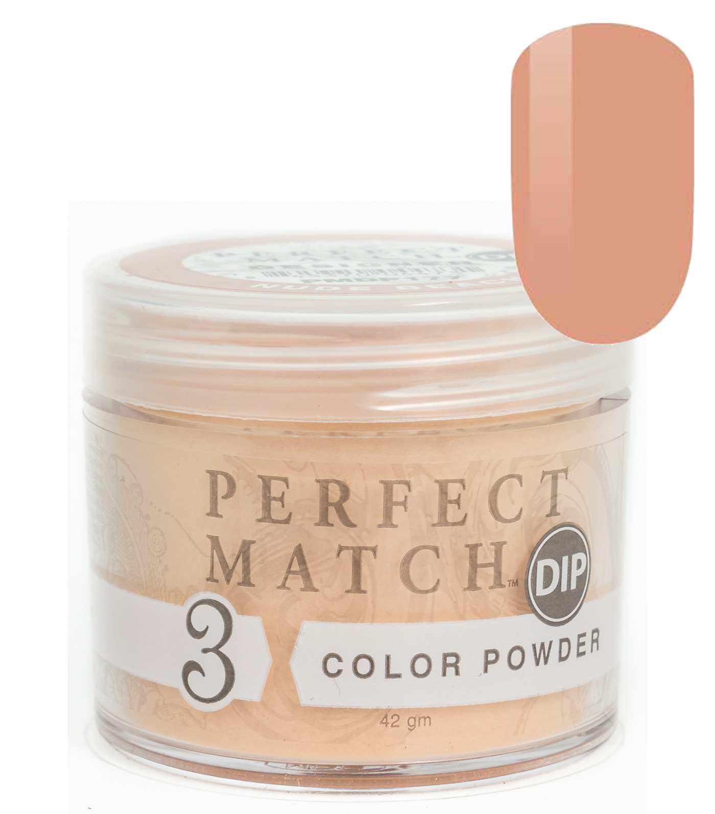 Nail Dipping Powder Nude Beach 42g, Dip Acrylic Powder Nail Art Manicure System by Perfect Match PMDP177