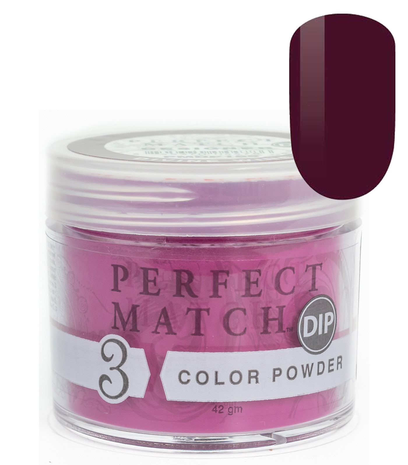 Nail Dipping Powder Divine Wine 42g, Dip Acrylic Powder Nail Art Manicure System by Perfect Match PMDP185