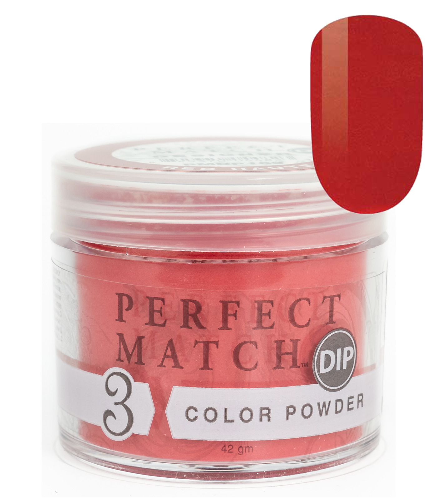 Nail Dipping Powder Red Haute 42g, Dip Acrylic Powder Nail Art Manicure System by Perfect Match PMDP189