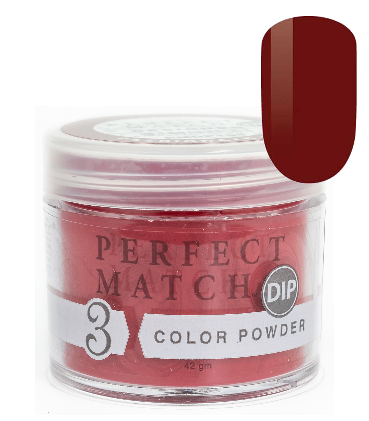 Nail Dipping Powder Passionate Kiss 42g, Dip Acrylic Powder Nail Art Manicure System by Perfect Match PMDP191