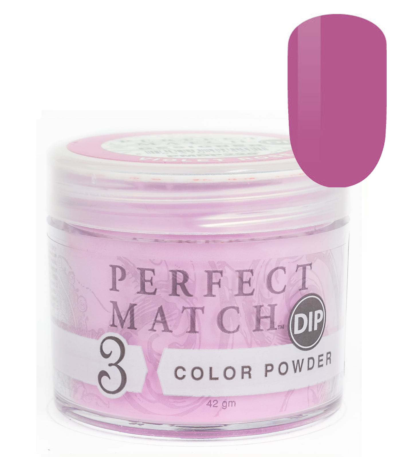 Nail Dipping Powder Violet Rose 42g, Dip Acrylic Powder Nail Art Manicure System by Perfect Match PMDP228