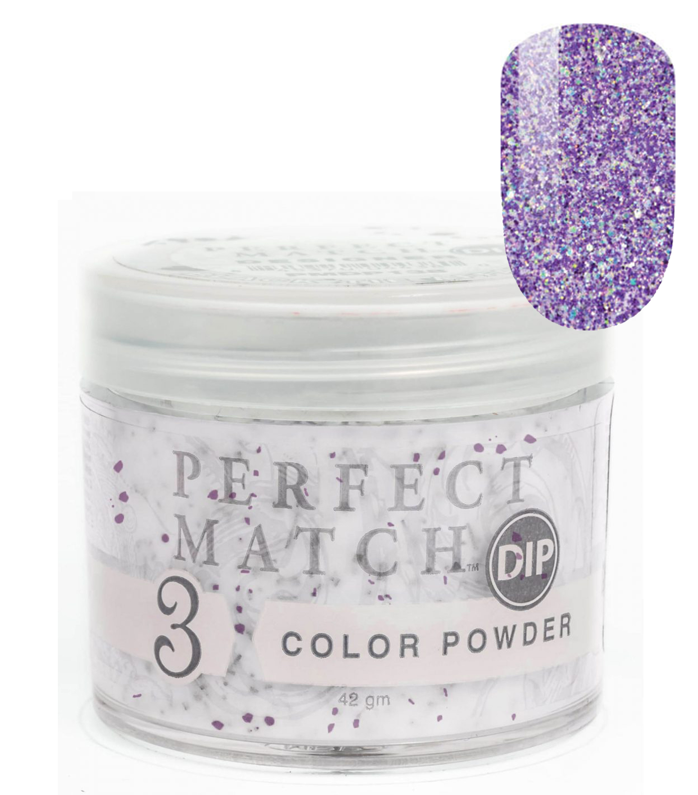 Nail Dipping Powder Violet Vixen 42g, Dip Acrylic Powder Nail Art Manicure System by Perfect Match PMDP136