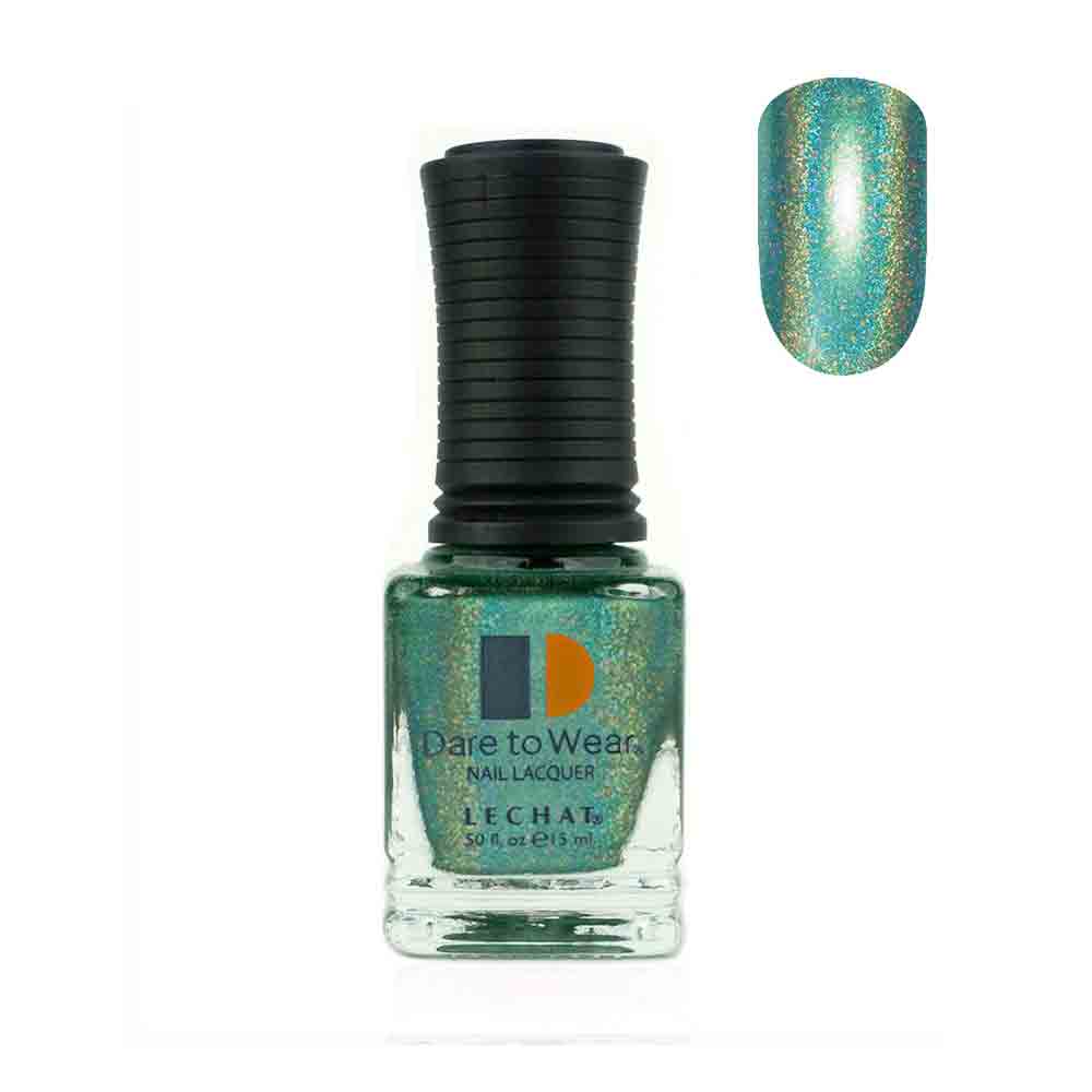 Nail Polish Color Green holographic glitter by LeChat Spectra Neptune 15ml SDW11