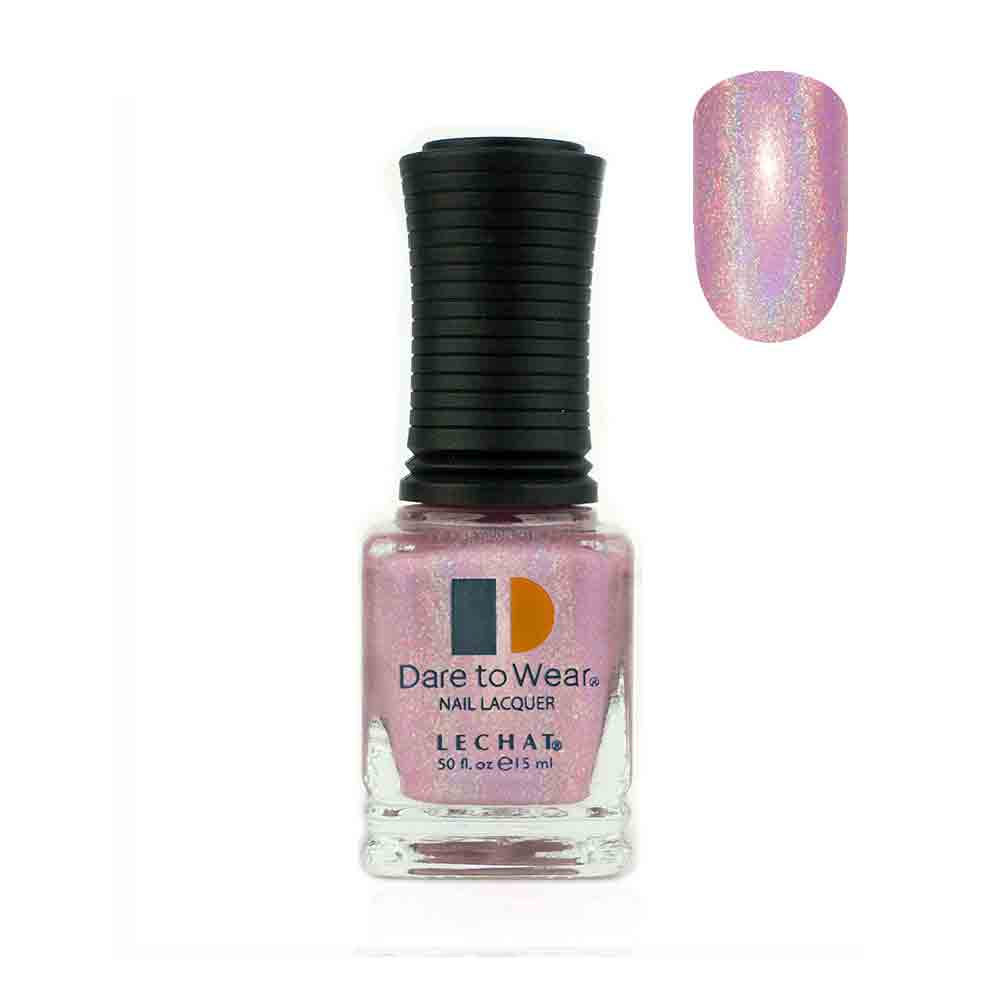 Nail Polish Color Bubblegum pink holographic glitter by LeChat Spectra Galactic Pink 15ml SDW13