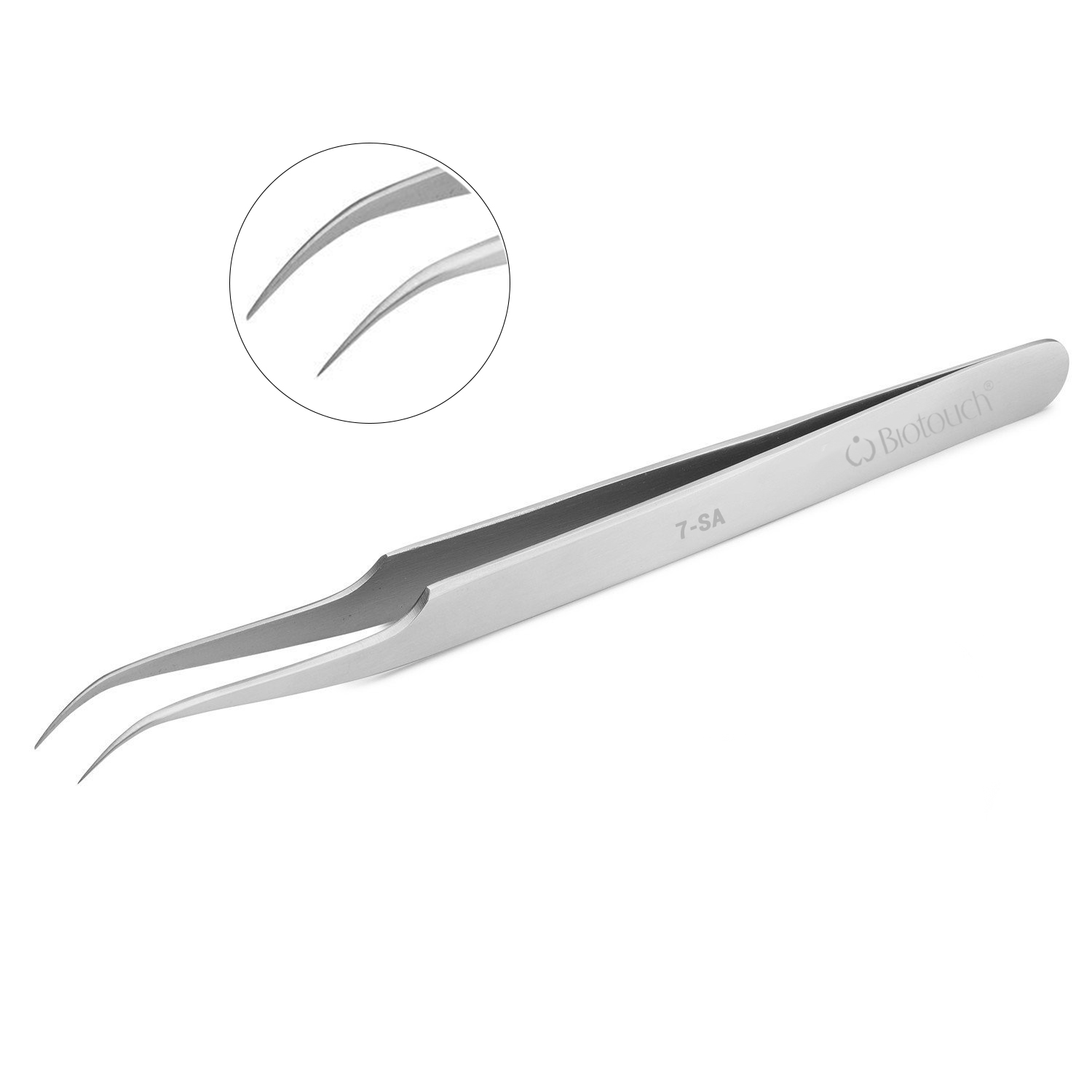 Eyelash Extension Tweezers for Volume Lashes Professional Precision Stainless Steel Curved Tip 140 mm LXVT7