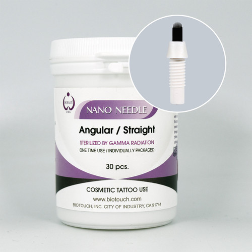 NANO Needle 18 Prong U Shape, Black, Threaded for FTHPP Pen 30/Box FTHNU18