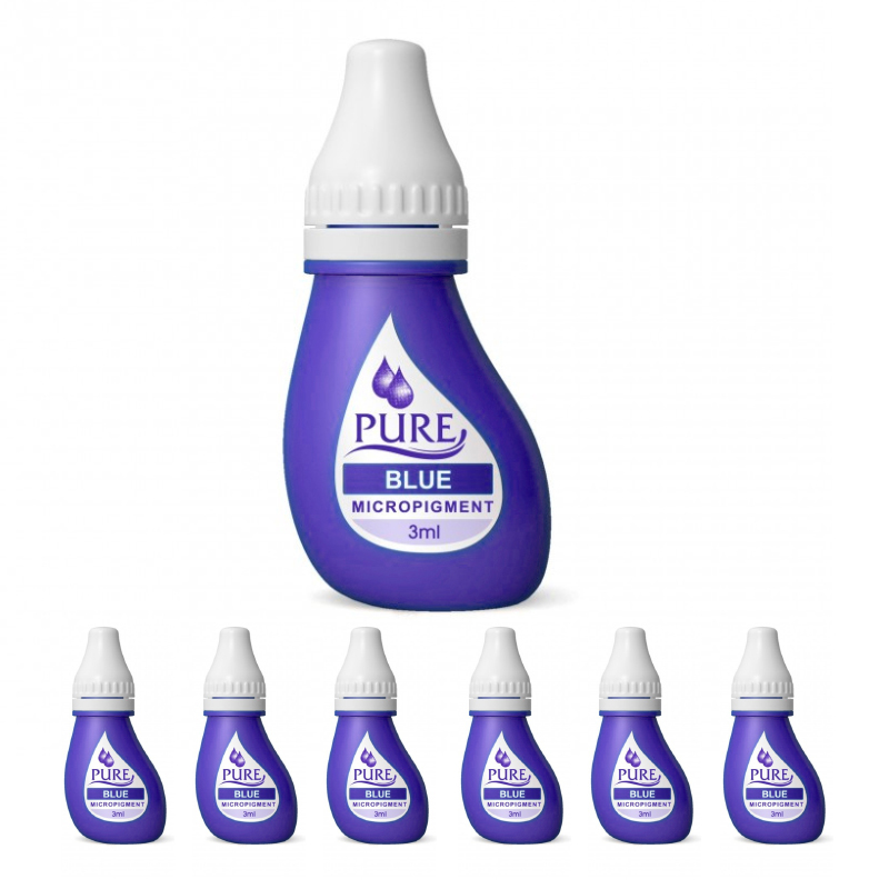 Micropigment Pure Blue Pigments Permanent Makeup Eyebrow Shading Cosmetic Tattoo Ink Lip Eyeliner Feathering Hair Stroke Complete Kit PBL