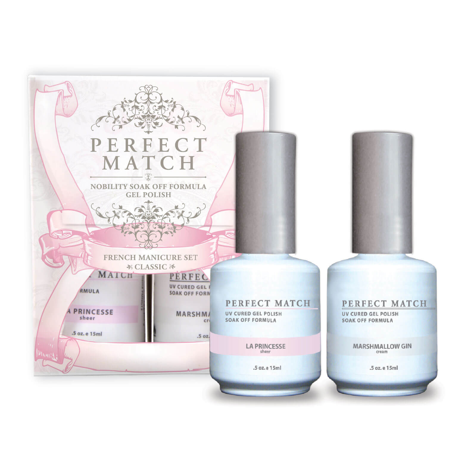 Soak off Gel Nail Polish UV /LED Gel Polish French Manicure Set Classic PMSS01