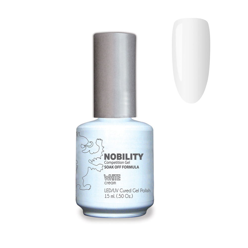 Nobility Soak Off Gel UV/LED Gel nail Polish 15ml White NBGP01