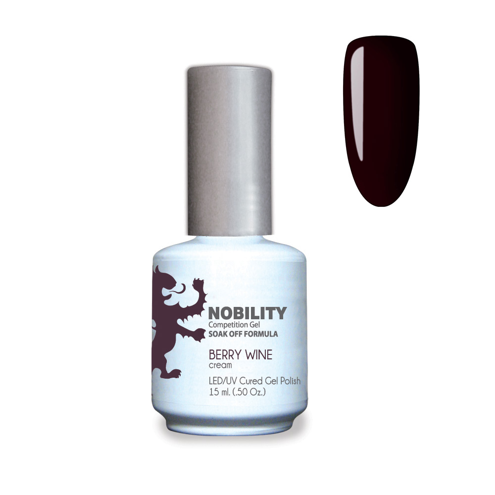 Nobility Soak Off Gel UV/LED Gel nail Polish 15ml Berry Wine NBGP09