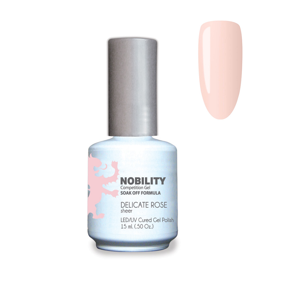 Nobility Soak Off Gel UV/LED Gel nail Polish 15ml Delicate Rose NBGP15