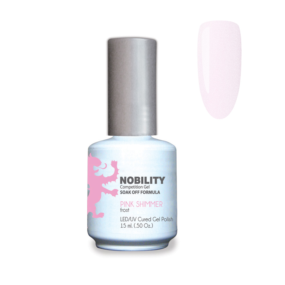 Nobility Soak Off Gel UV/LED Gel nail Polish 15ml Pink Shimmer NBGP25