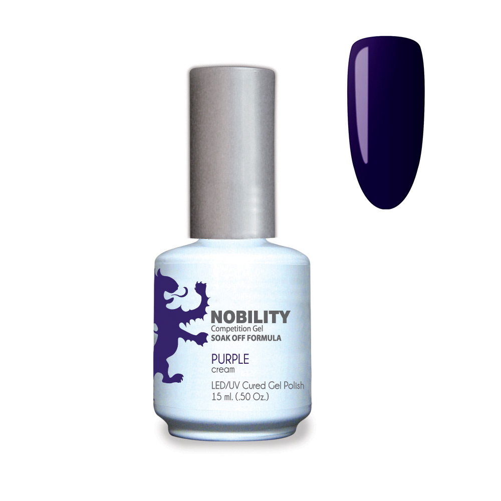 Nobility Soak Off Gel UV/LED Gel nail Polish 15ml Purple NBGP37