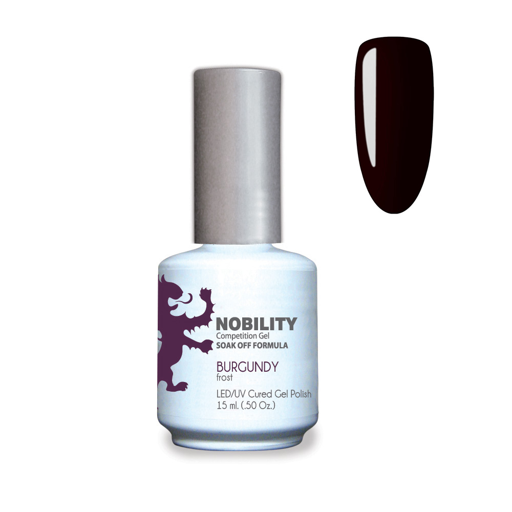 Nobility Soak Off Gel UV/LED Gel nail Polish 15ml Burgundy NBGP46