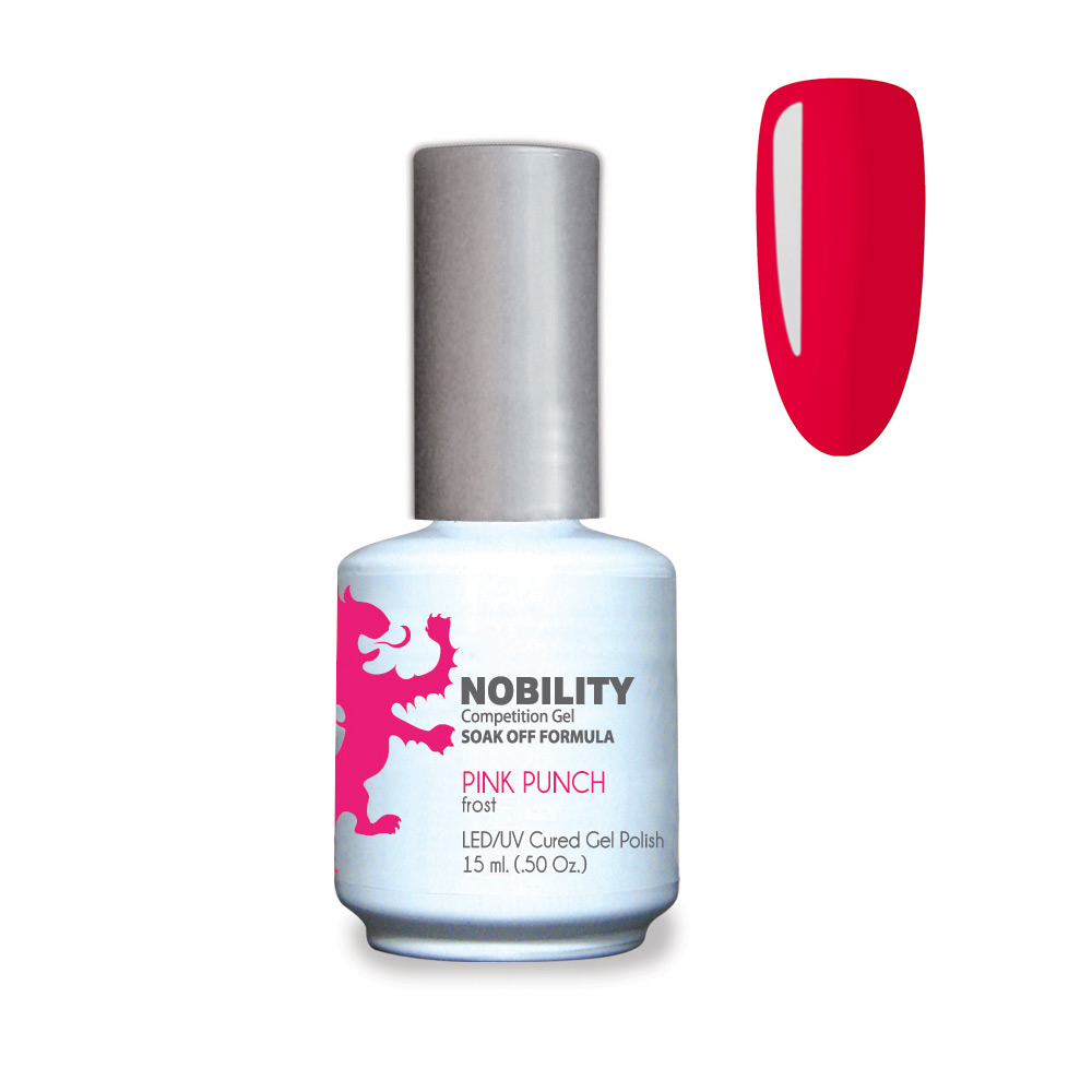 Nobility Soak Off Gel UV/LED Gel nail Polish 15ml Pink Punch NBGP51