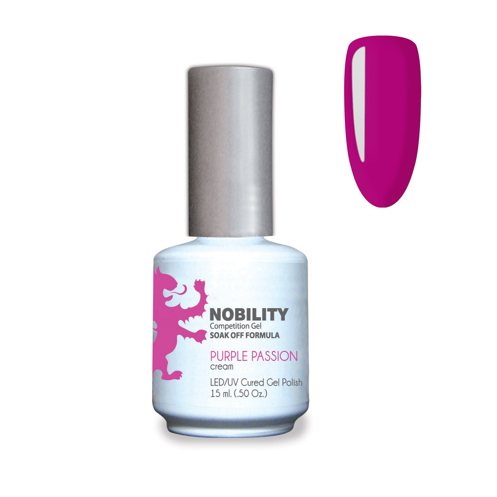 Nobility Soak Off Gel UV/LED Gel nail Polish 15ml Purple Passion NBGP54