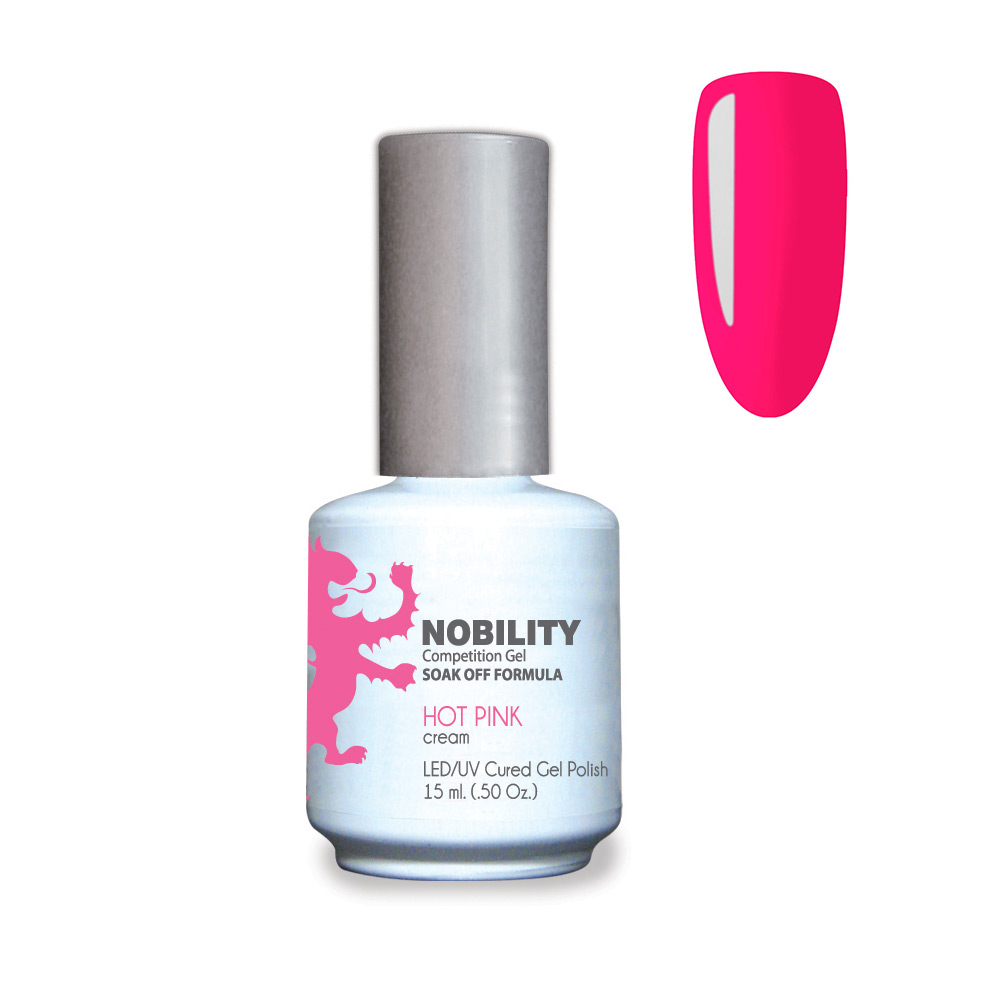 Nobility Soak Off Gel UV/LED Gel nail Polish 15ml Hot Pink NBGP55